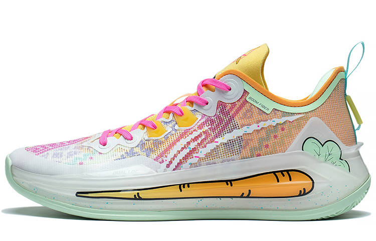 Li-Ning Li Ning Liren 3 V2 Basketball Shoes Men's Low Top White/Orange/Green