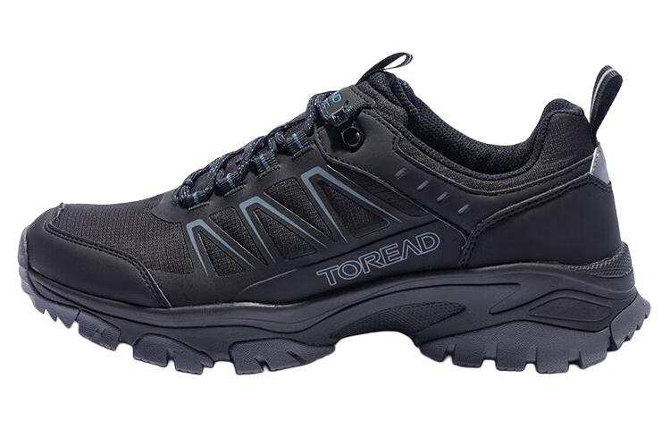 TOREAD Comfortable Low top Hiking Shoes Men's Black Blue