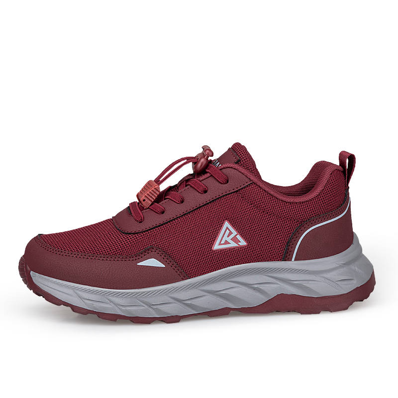 KANGLEJIAN Slip Resistant, Abrasion Resistant, Breathable Low top Casual Shoes Women's Maroon