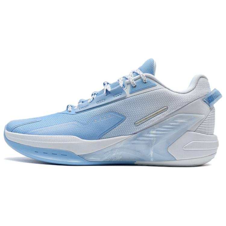 XTEP Serpent Strike Cushioning Abrasion Resistant Cushioning, Wear Resistant Low top Basketball Shoes Men's White Blue
