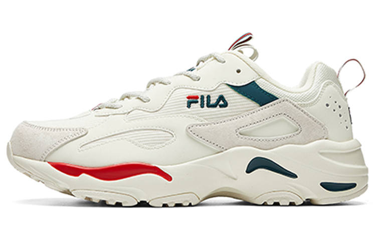 FILA Tracer Fabric Breathable Height Increasing Low top Chunky Sneakers Women's Micro White