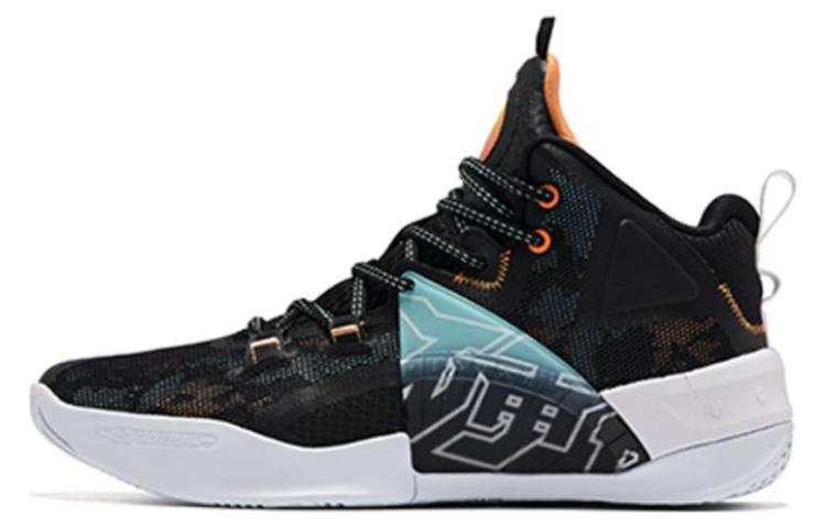 QIAODAN Halberd 5, Q KUNGFU LIGHT Cushioning Slip Resistant Abrasion Resistant High top Basketball Shoes Men's