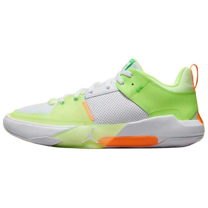 Jordan Jordan One Take 5 Cushioning Slip Resistant Abrasion Resistant Low top Basketball Shoes Unisex White Green Orange