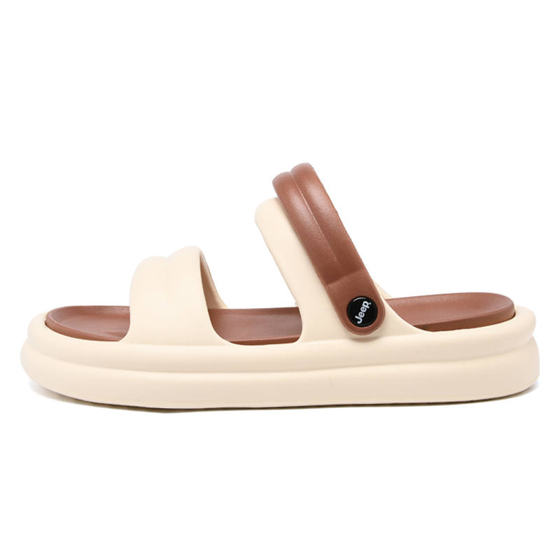 Jeep EVA Beach Sandals Unisex Beige Brown