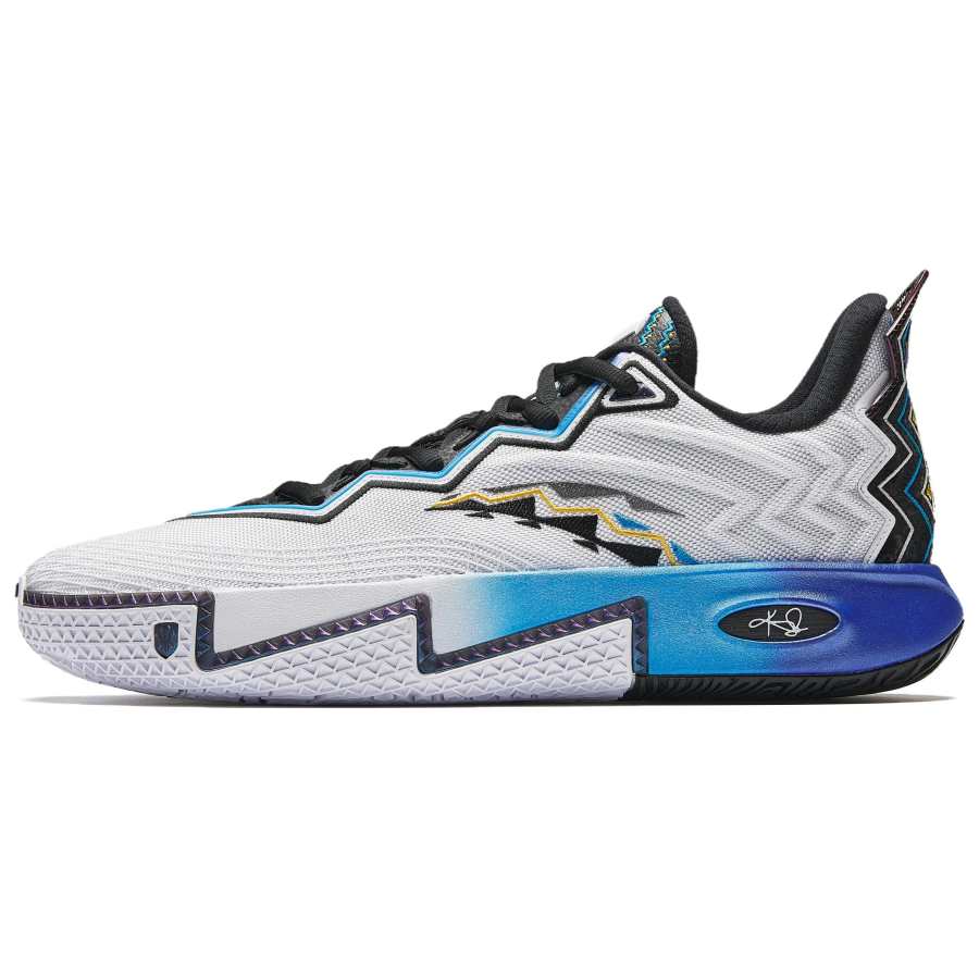Anta KAI 2 Cushioning Abrasion Resistant Rebound Low top Basketball Shoes Men's White Black Blue