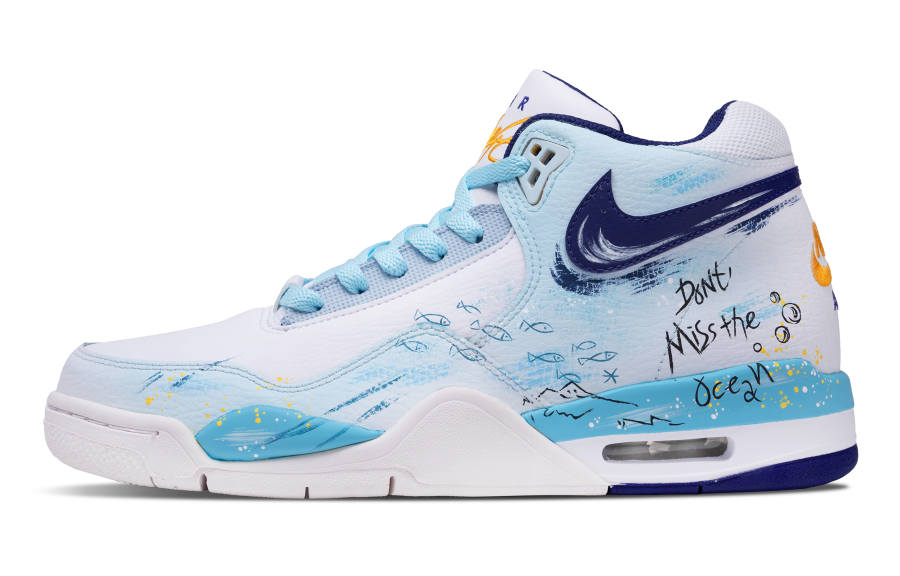Nike Nike Flight Legacy Vintage Basketball Shoes Men's Mid Top White/Blue