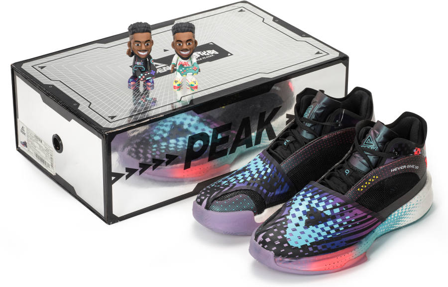 PEAK Surfing The Big Triangle 1.0 Basketball Shoes Men's Low Top Black/Cerulean