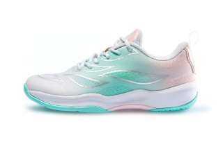 Kawasaki Glory Series Rubber Gradient Cushioning, Wear Resistant Low top Badminton Shoes Women's Light Pink Green