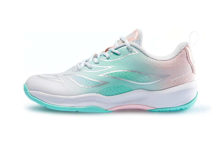 Kawasaki Glory Series Rubber Gradient Cushioning, Wear Resistant Low top Badminton Shoes Women's Light Pink Green