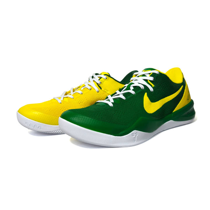Nike Nike Kobe 8 Low top Basketball Shoes Unisex Yellow Green Mismatched