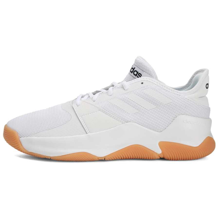 Adidas Adidas Streetflow Slip Resistant Abrasion Resistant Low top Basketball Shoes Unisex White
