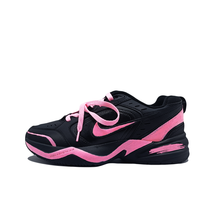Nike Nike Air Monarch 4 Pink Tide Crossing Abrasion Resistant Low top Chunky Sneakers Unisex Black Pink