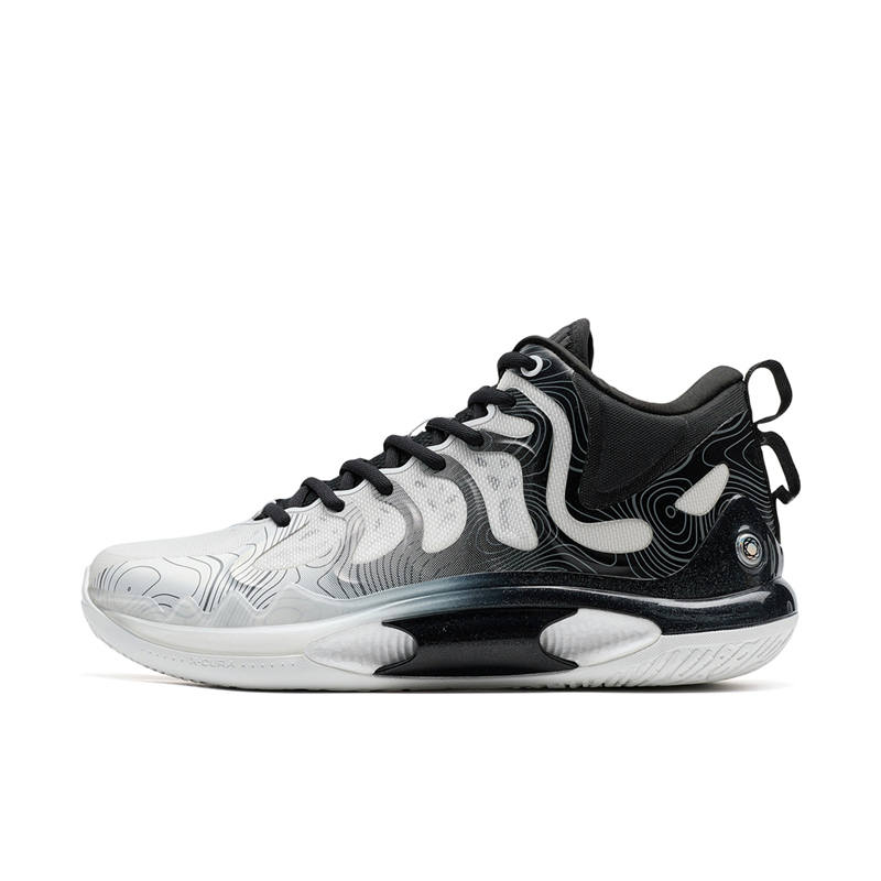 XTEP Slip Resistant Abrasion Resistant Low top Basketball Shoes Men's Black White