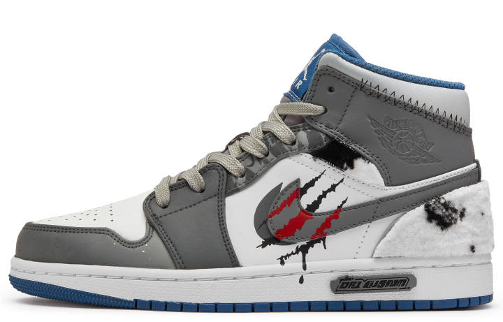 Jordan Jordan Air Jordan 1 ADCDAVINCI Custom, Megalodon Cushioning Slip Resistant Cushioning Slip Resistant Mid top