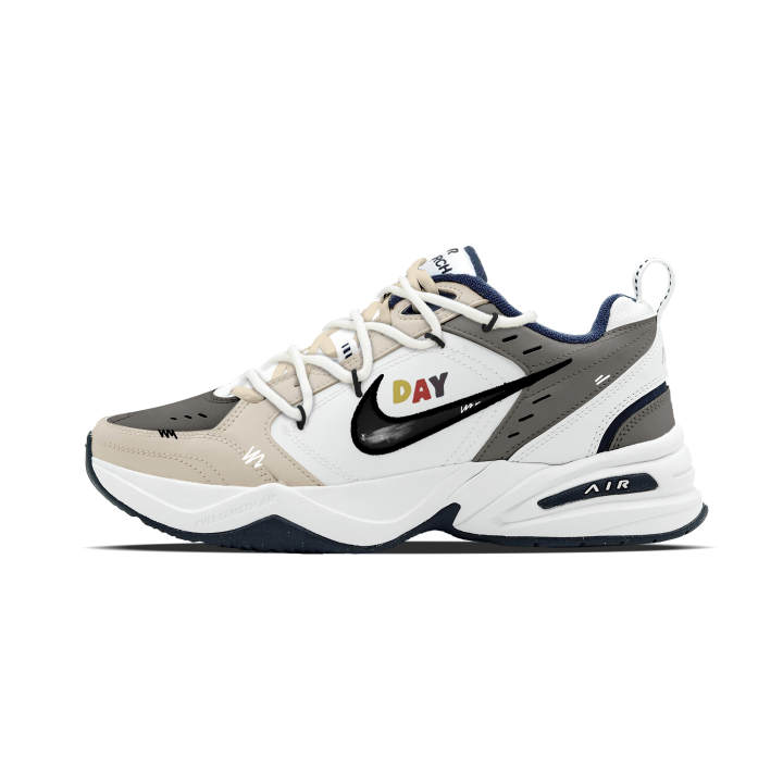 Nike Nike Air Monarch 4 Abrasion Resistant Low top Chunky Sneakers Men's Blue White