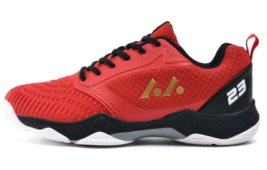 LEFUS Low top Badminton Shoes Unisex Red