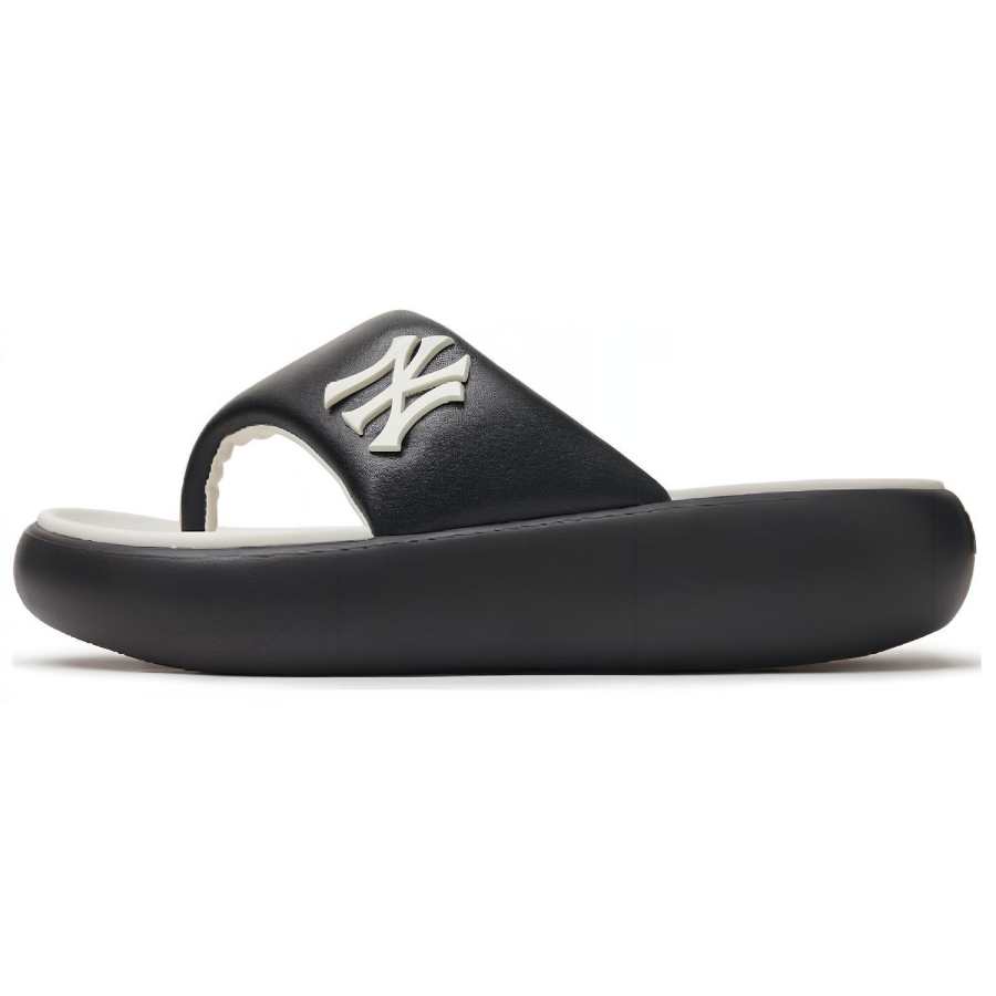 MLB New York Yankees Soft And Comfortable Abrasion Resistant Slip Resistant Flip Flops Unisex Black
