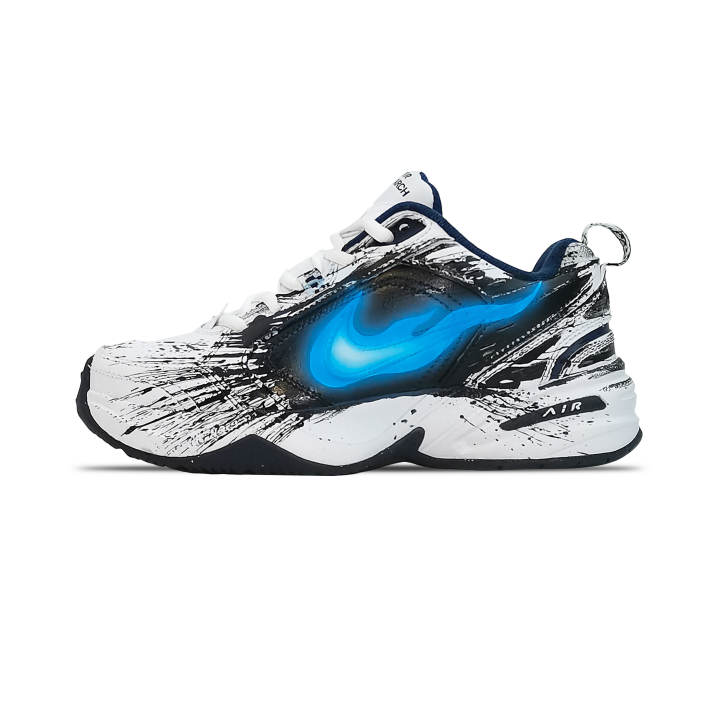 Nike Nike Air Monarch 4 Tower Rabbit Cushioning Low top Chunky Sneakers Unisex Blue Black