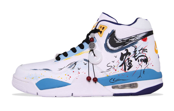 Nike Nike Flight Legacy Vintage Basketball Shoes Men's Mid Top White/Blue/Black