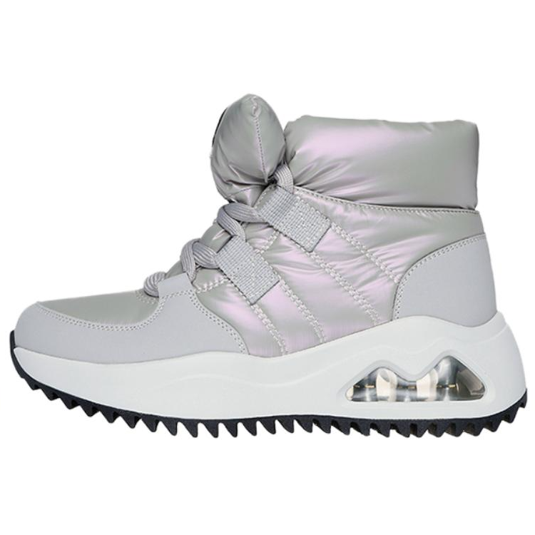 Skechers Uno Peaks Thermal Abrasion Resistant Short Snow Boots Women's Silver Gray