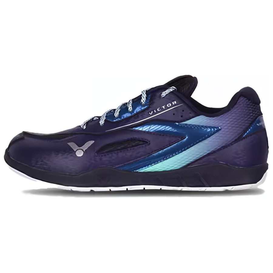 VICTOR Cushioning Slip Resistant Abrasion Resistant Low top Badminton Shoes Unisex Blue