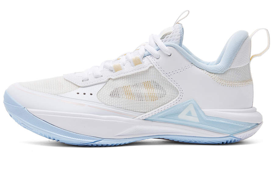 PEAK Ranger 3.0 Low top Performance Basketball Shoes Women's All White Fine Blue