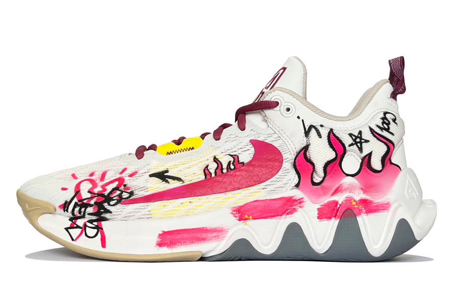 Nike Nike Giannis Immortality 2 Pink Flame Cushioning Lightweight Low top Basketball Shoes Unisex Pink White