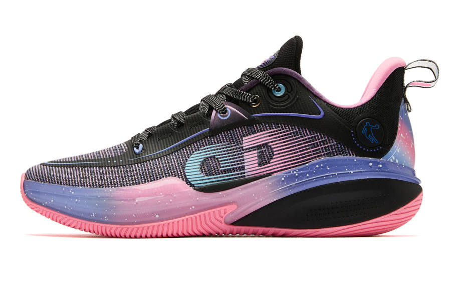 QIAODAN FE1.0 Slip Resistant, Abrasion Resistant, Lightweight, Rebound Low top Basketball Shoes Men's Black Blue