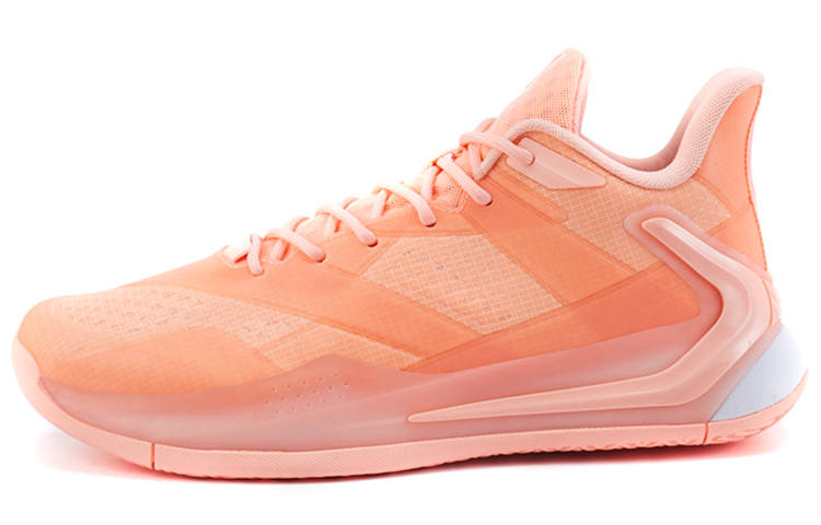XTEP Anti-Slip Wear-Resistant Breathable Coverage Support Low-Top Basketball Shoes Men's Fluorescent Light Pink