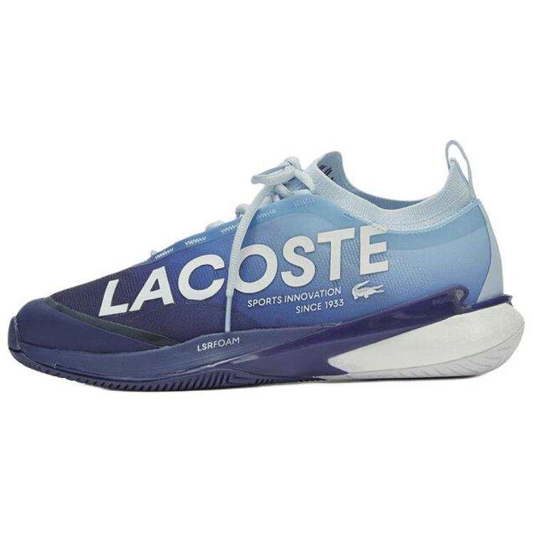 LACOSTE Fabric Vintage Low top Tennis Shoes Men's Dark Blue