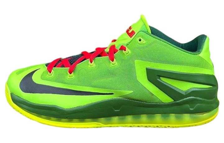 Nike Nike Lebron 11 Cushioning Slip Resistant Low top Basketball Shoes Men's Green