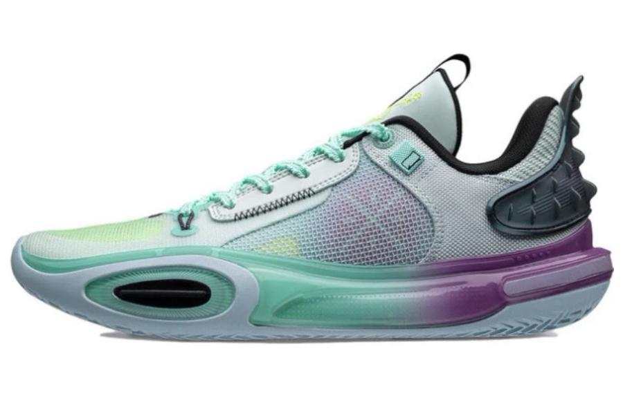 Li-Ning Li Ning All City 11 Psychedelic Cushioning Slip Resistant Abrasion Resistant Low top Basketball Shoes Men's Blue
