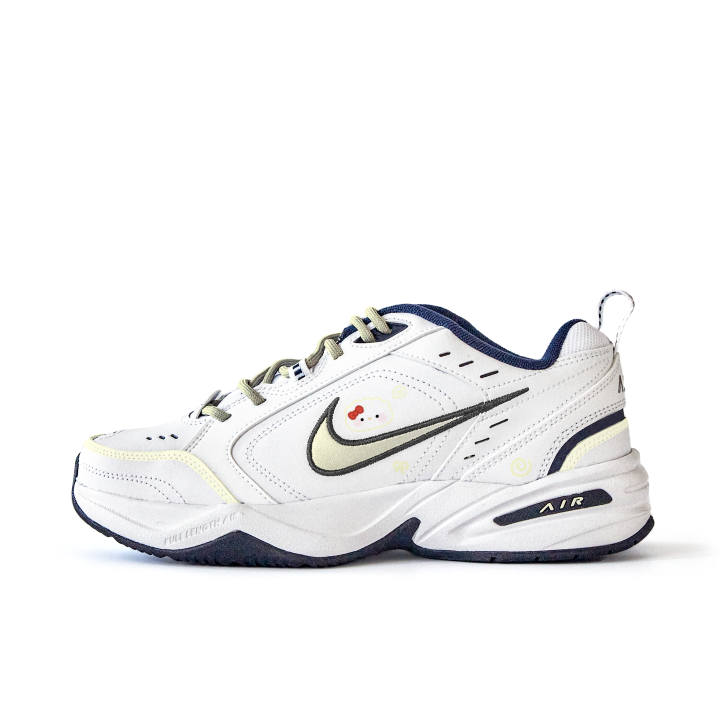 Nike Nike Air Monarch 4 Slip Resistant Abrasion Resistant Low top Chunky Sneakers Unisex White Yellow