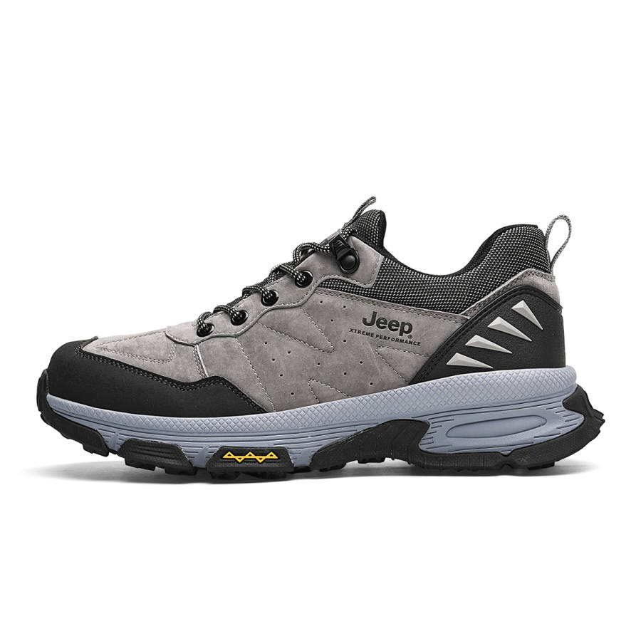 Jeep Textile, Synthetic Leather Casual Low top Outdoor Shoes Men's Gray