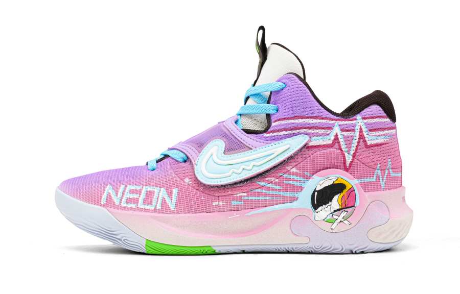 Nike Nike KD Trey 5 X Neon Knight Abrasion Resistant Abrasion Resistant Low top Basketball Shoes Men's Pink Purple