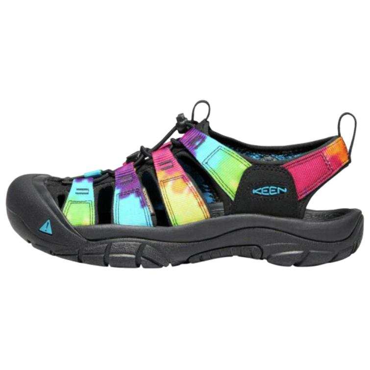 Keen Newport Retro Comfortable Breathable Support River Trekking Shoes Men's Black/Tie Dye Multicolor