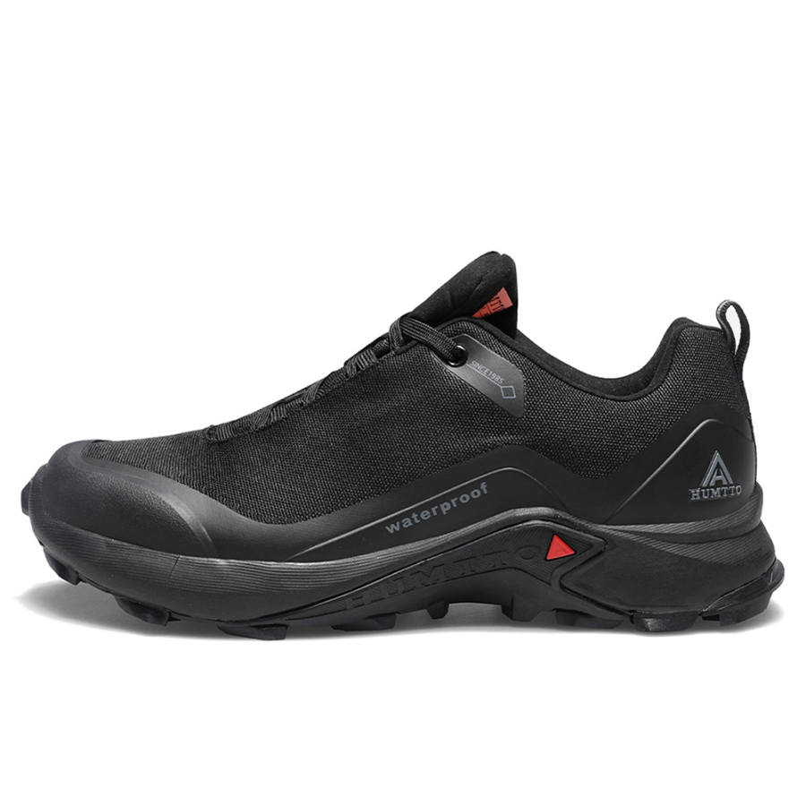 HUMTTO Cushioning Slip Resistant Breathable Low top Mountaineering Shoes Men's Black