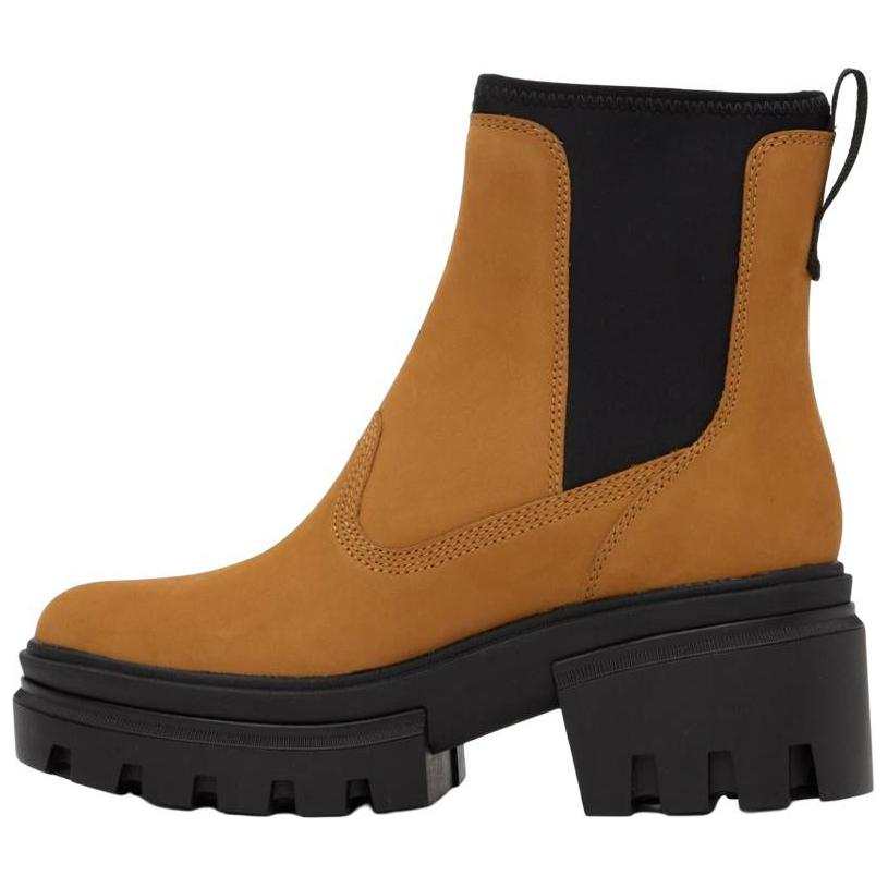 Timberland Knee High Chelsea Boots High Heel Women's Yellow