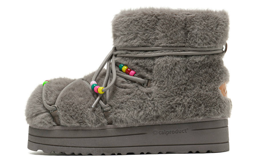 Ocai Thermal Abrasion Resistant Short Snow Boots Women's Gray
