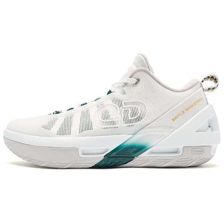 QIAODAN Slip Resistant, Abrasion Resistant, Breathable Low top Basketball Shoes Men's White