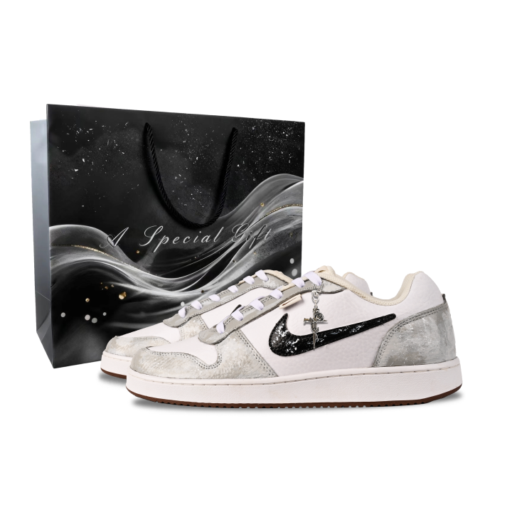 Nike Nike EBERNON Starfall Mystic Realm Abrasion Resistant Abrasion Resistant Low top Skateboard Shoes Men's Gray