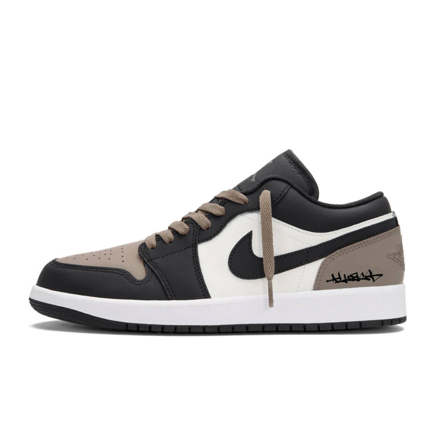 Jordan Jordan Air Jordan 1 Mocha Latte Leather Abrasion Resistant Abrasion Resistant Low top Retro Sports Shoes Unisex