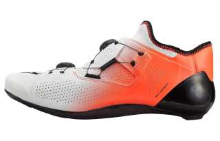 SPECIALIZED S Works Ares Road Cushioning, Wear Resistant Low top Cycling Shoes Men's White Orange Black