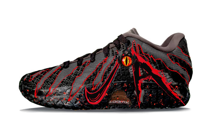 Nike Nike Ja Morant 3 Purgatory Abrasion Resistant Low top Basketball Shoes Men's Red Gray