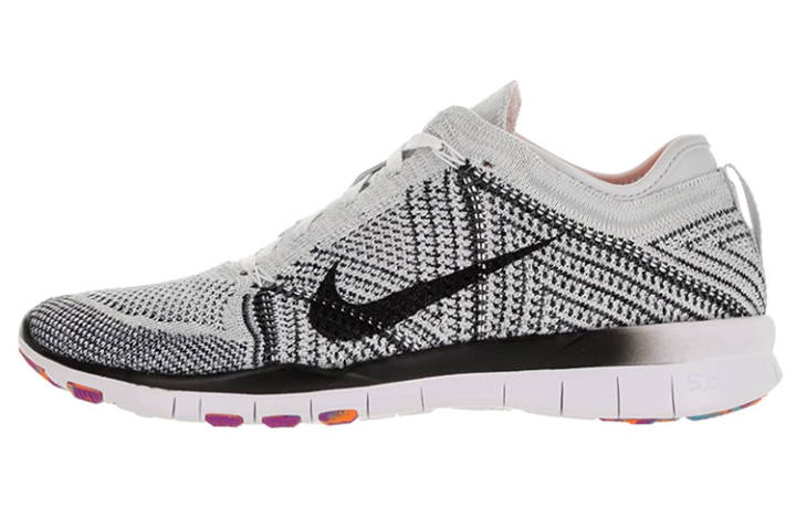 Nike Nike Free Tr Trainer Flyknit Low Top Running Shoes Black/White/Gray Women's