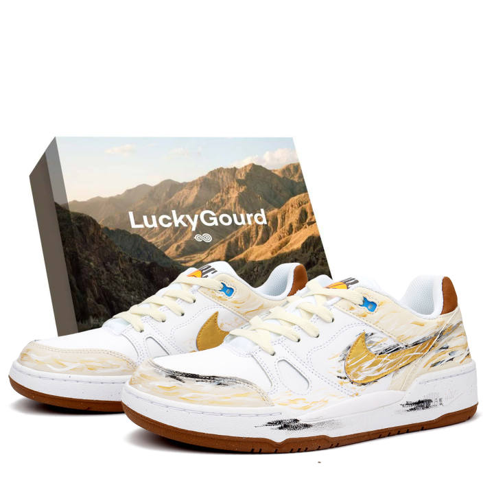 Nike Nike Full Force Osiris Abrasion Resistant Low top Skateboard Shoes Men's Gold