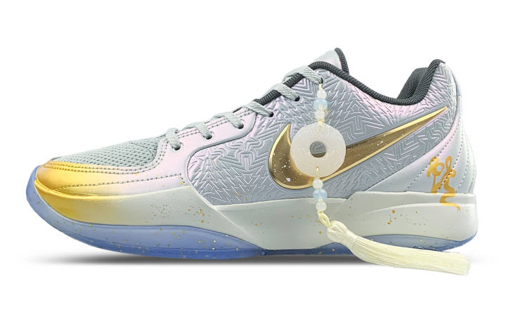 Nike Nike Ja 2 Slip Resistant Low top Basketball Shoes Men's White Gold