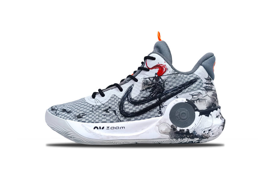 Nike Nike KD Trey 5 IX Fabric Cushioning, Wear Resistant Low top Basketball Shoes Unisex Black Gray
