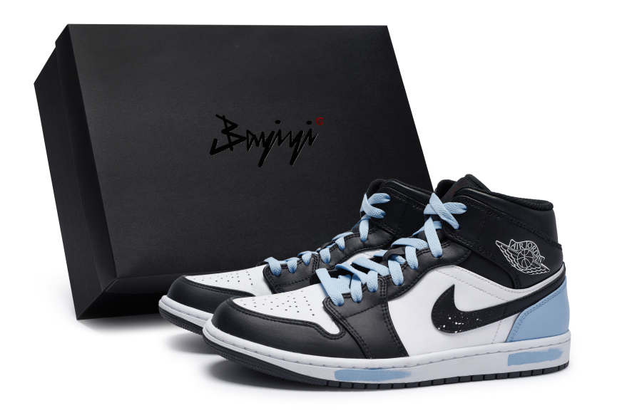 Jordan Jordan Air Jordan 1 811 Manufacturing, Jiyue Breeze Blue, Special Shoe Box Cushioning Slip Resistant Abrasion Resistant