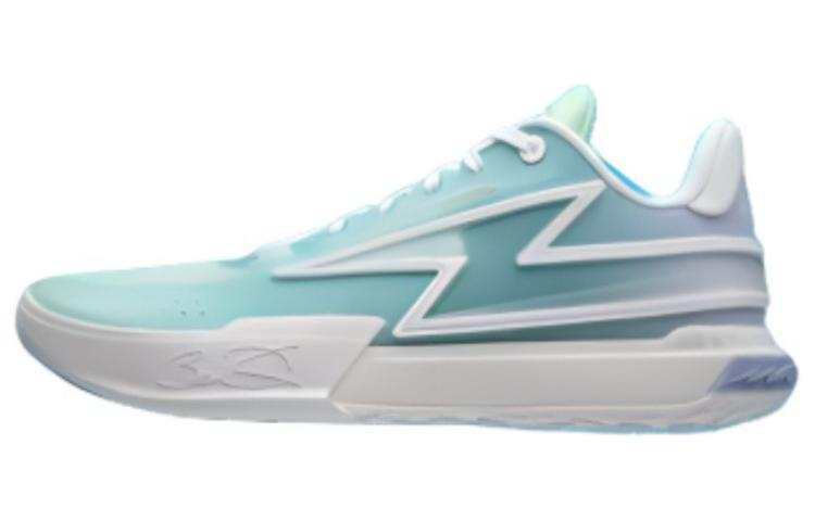 Li-Ning Li Ning Son Of Flash Aurora Cushioning, Wear Resistant Low top Basketball Shoes Men's Green Purple